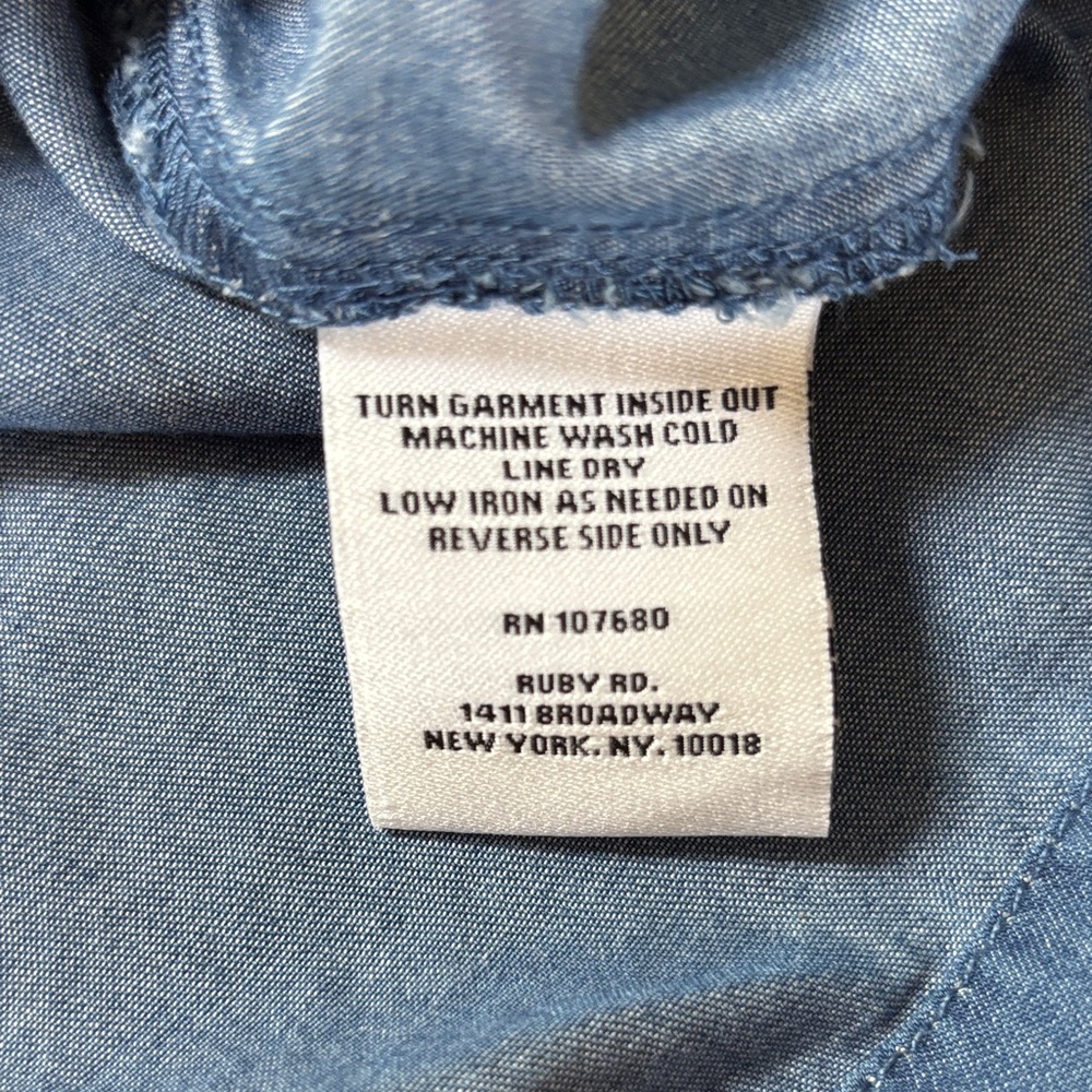 Ruby Rd. Denim Blue Jacket and Pants Ensemble - Picture 11 of 16